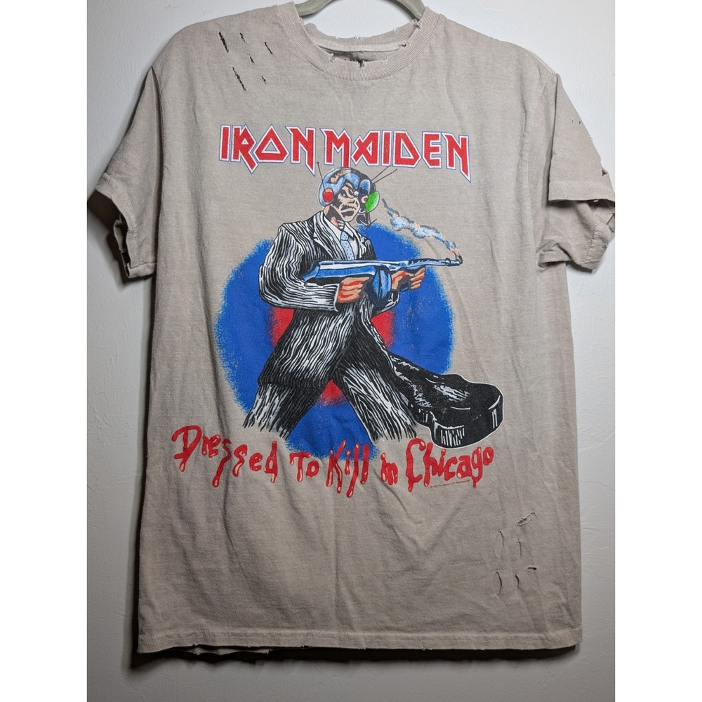 Iron Maiden‎ Chicago Mutants Distressed Short Sleeve - Sand Medium